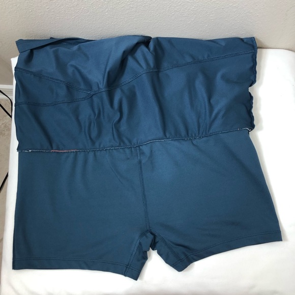 Nike Dri Fit Stretchy Blue Gray Orange Waist Band Pleated Tennis Golf Skort XL - Picture 9 of 15